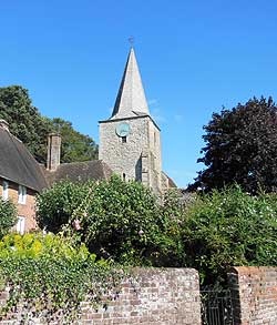 Pluckley Church from Village Centre