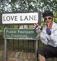 JOGLE - 600 miles landmark - Love Lane !
