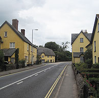 Yellow houses in Devon